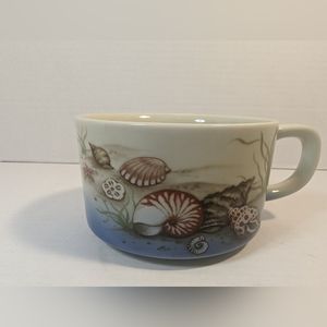 Otagiri Vintage Sea Shells Coastal Beach Mug Ceramic Japan